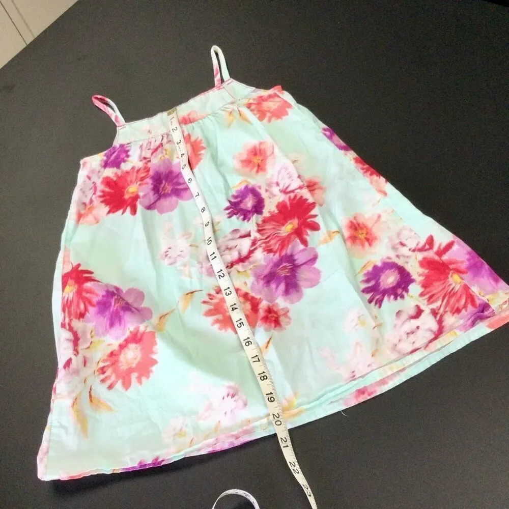 Gap Kids Girls Outlet Baby Blue Pink Purple Floral Sleeveless Sundress Small 6-7 - Picture 5 of 8